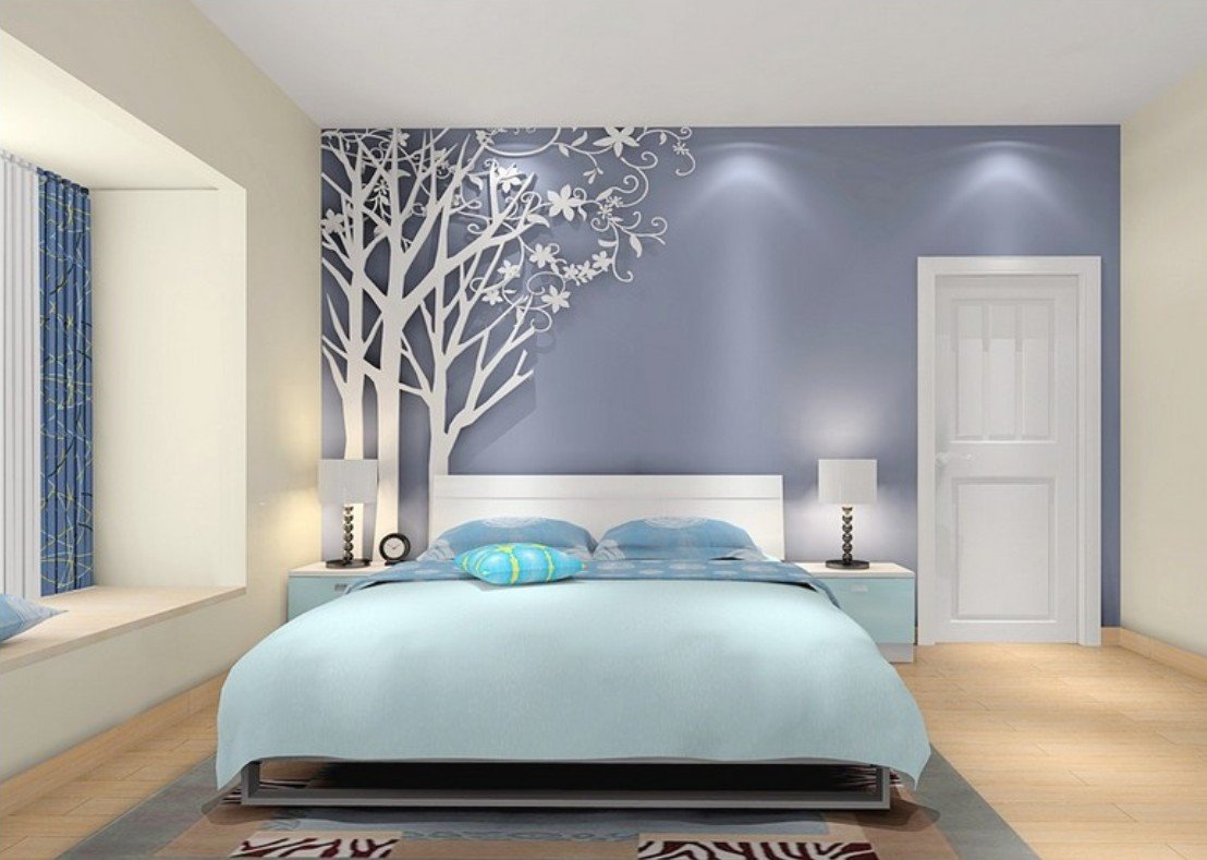 Покраска Стен В Спальне Дизайн