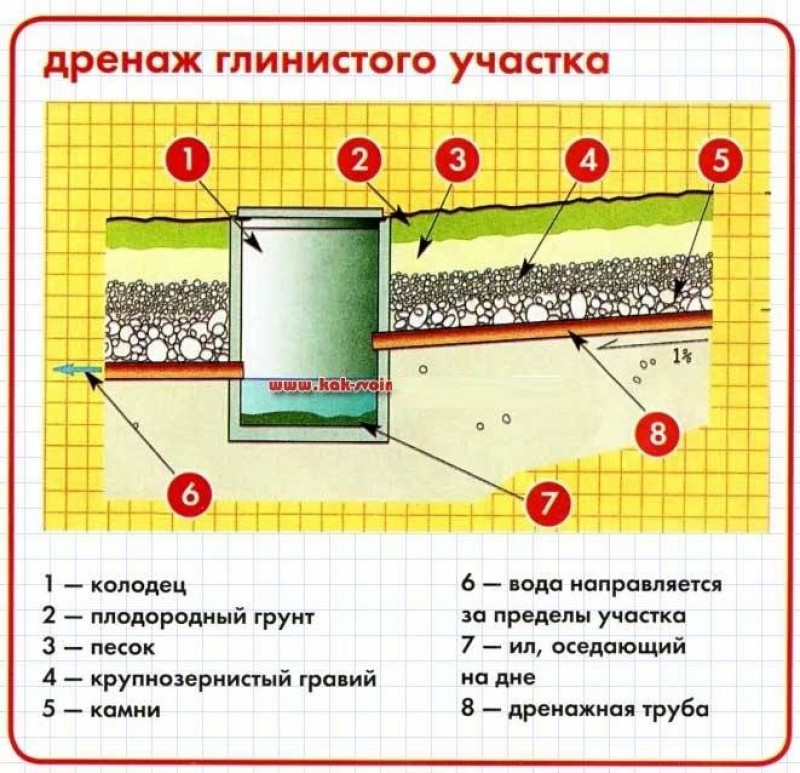 Как сделать дренаж на участке своими руками схема