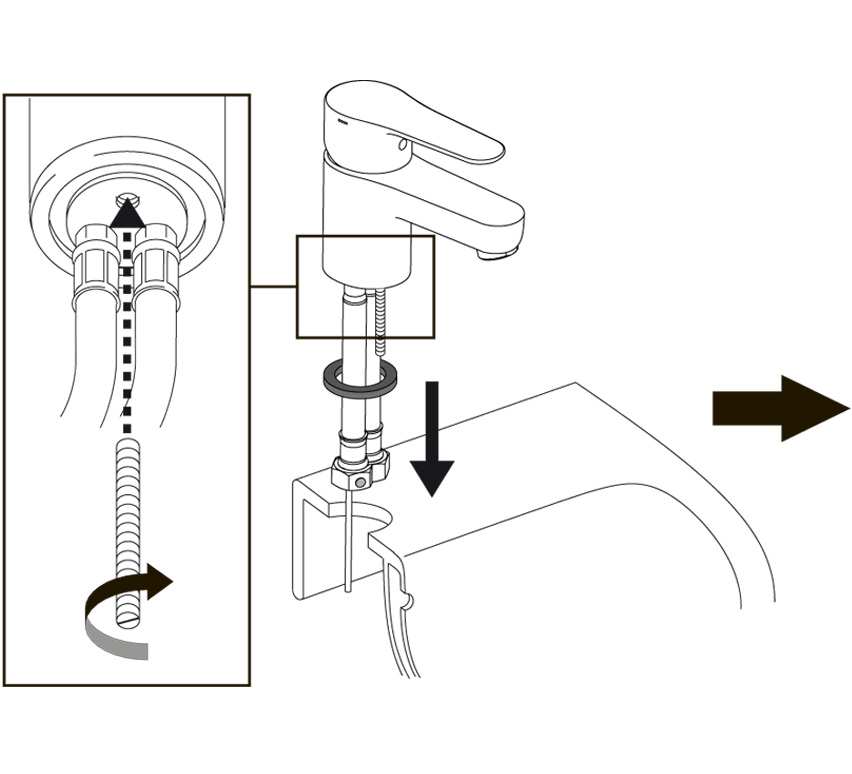 Как собрать смеситель для раковины в ванной фото пошагово