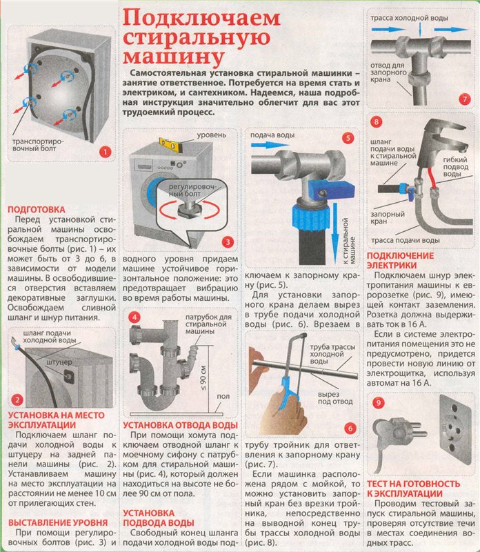 Как подключить стиральную машину-автомат своими руками - жми!
как подключить стиральную машину-автомат своими руками - жми!
