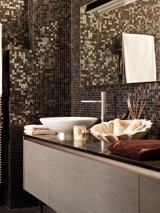 Мозаика для ванной комнаты: идеальный вариант отделки, с помощью которого создаются шедевры