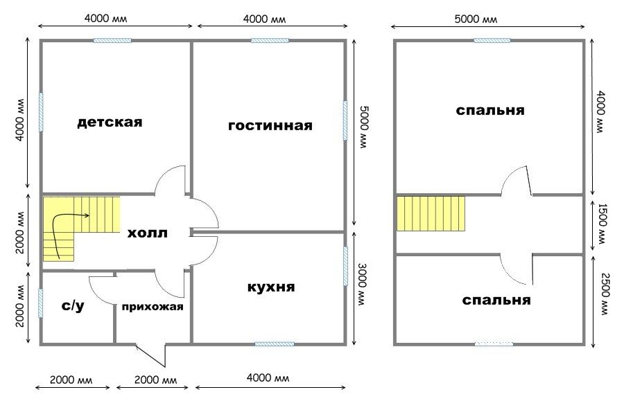 Проект двухэтажного дома 9х9 с отличной планировкой