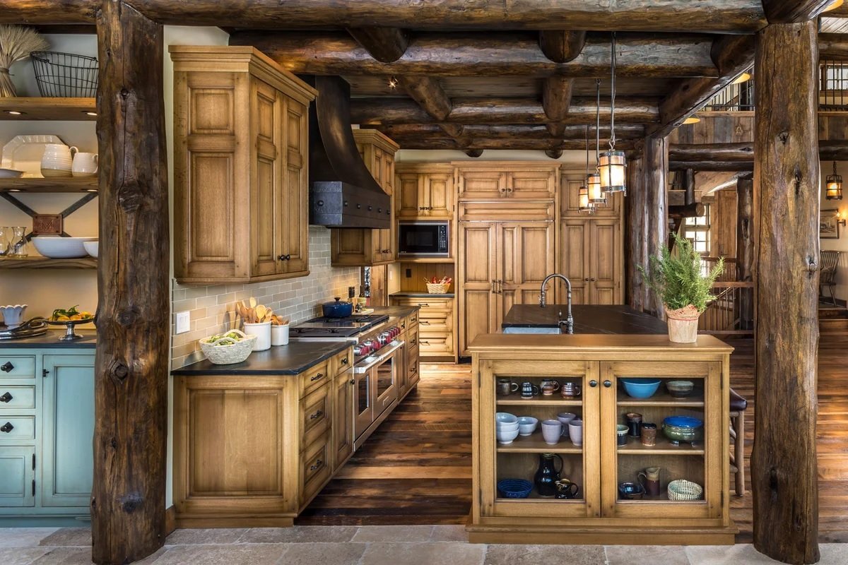 кухня в стиле леса