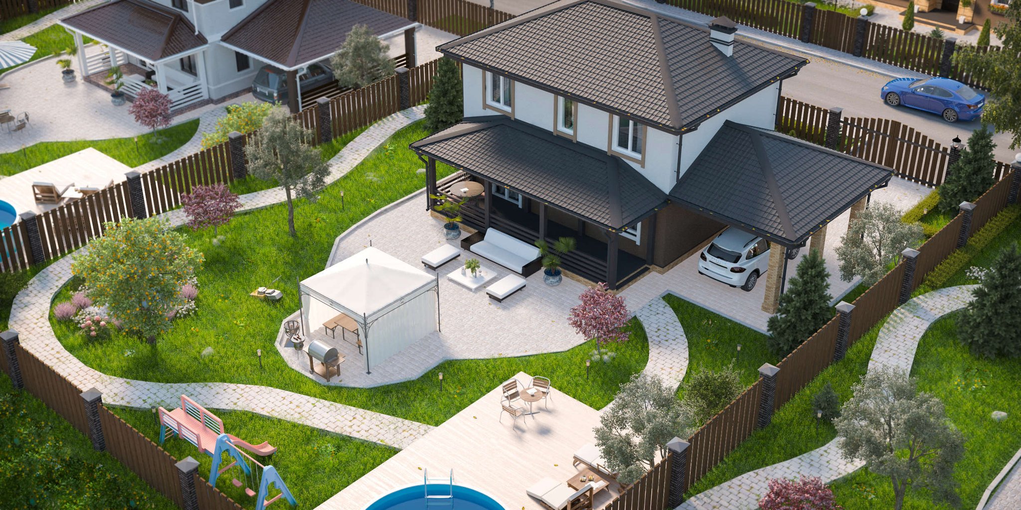 Стиль кантри в ландшафтном дизайне: деревенский стиль на даче
- 15 фото