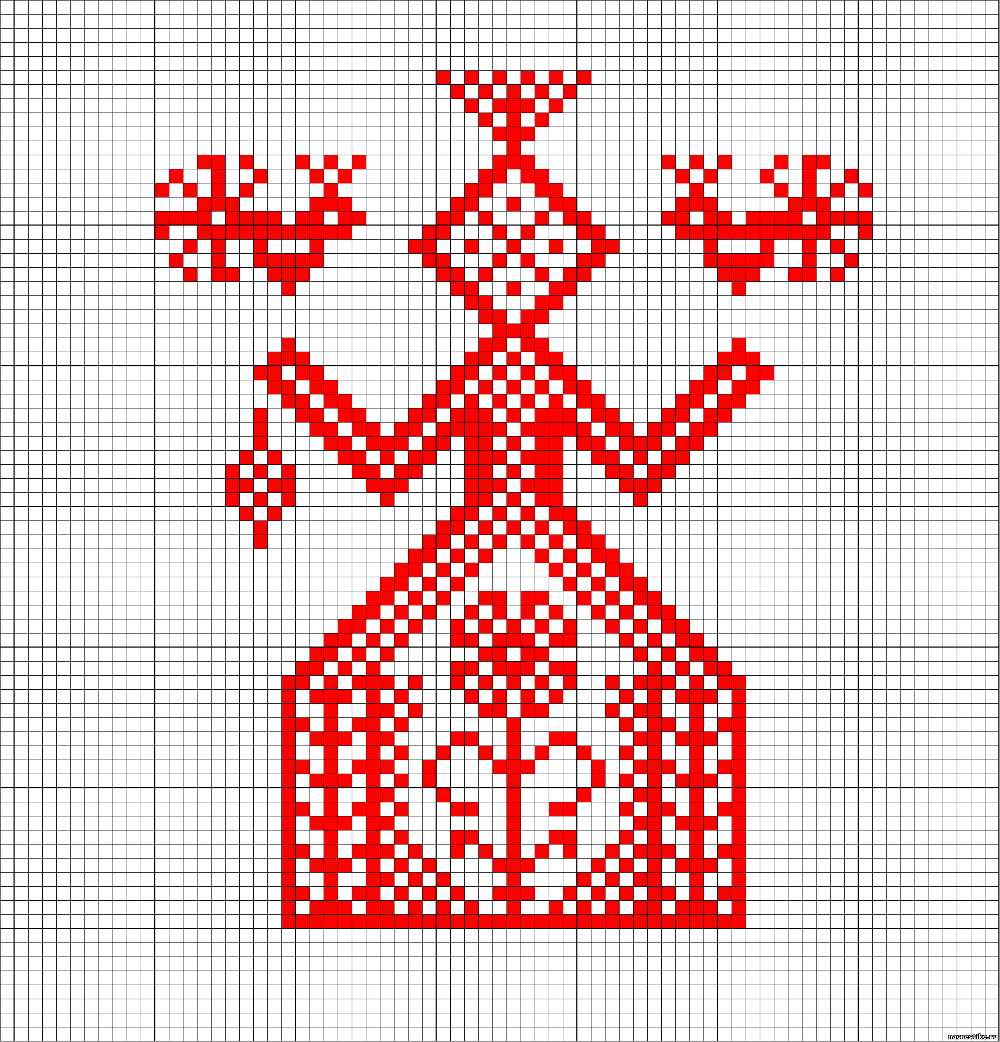 Славянский оберег макошь: значение символа и схема вышивки крестом