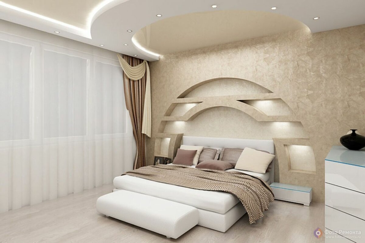 Арки из гипсокартона фото: дизайн интерьера с красивыми арками в зале, спальне, прихожей и коридоре, на кухне с подсветкой