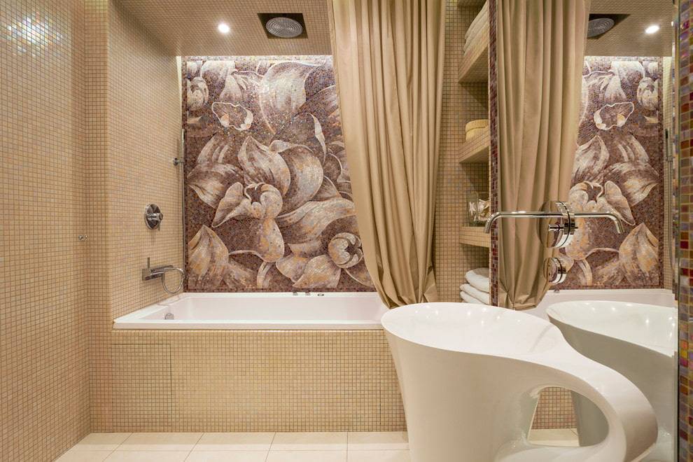 Панно из плитки в ванную: выбор настоящих эстетов и 80 утонченных интерьерных реализаций