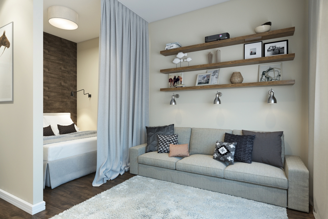 Практичный дизайн гостиной-спальни: 6 советов по обустройству