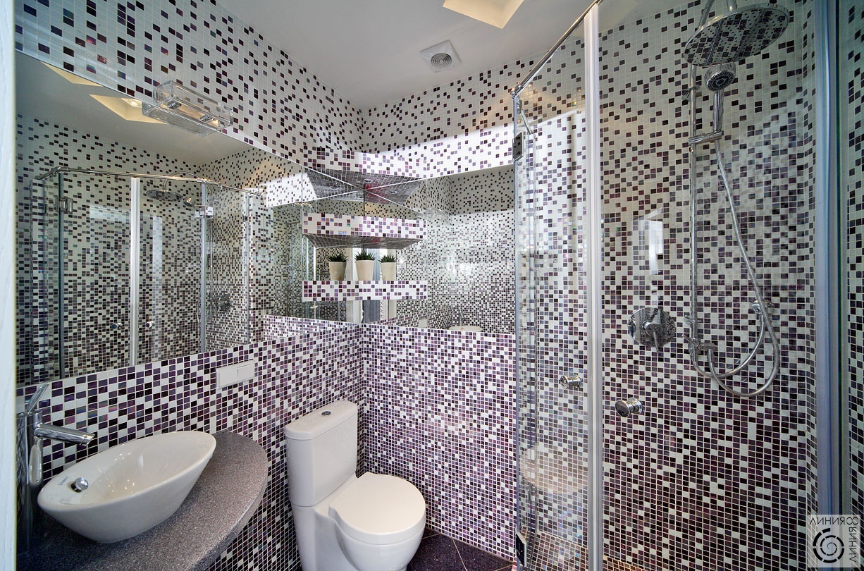 декоративная мозаика для ванной идеи дизайна