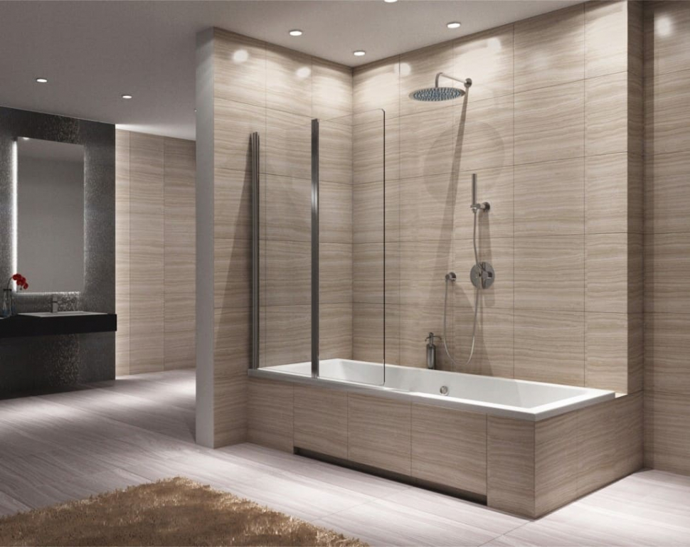 Раздвижные шторы для ванной — лучший способ спрятать ванную красиво + 80 фото