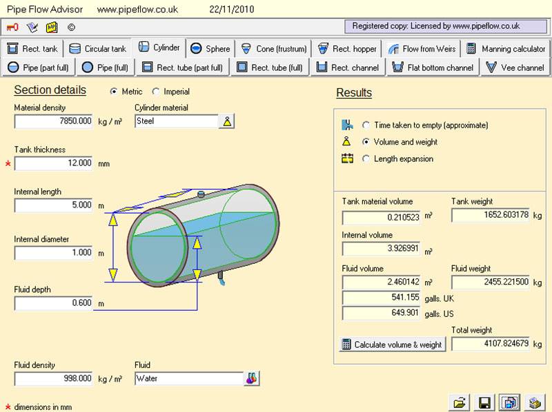 Расчёт объема и площади трубы - онлайн калькулятор | perpendicular.pro