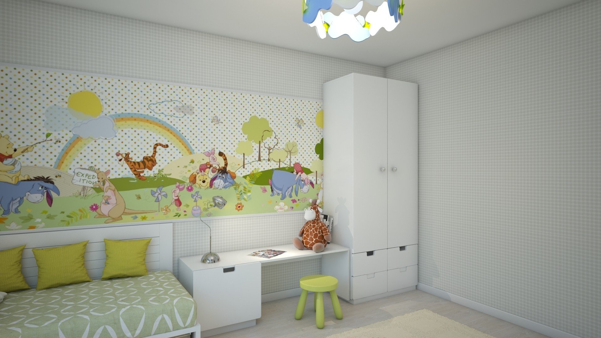 Обои комбинированные для детской комнаты: скомпоновать цвета, идеи декорирования, для мальчика