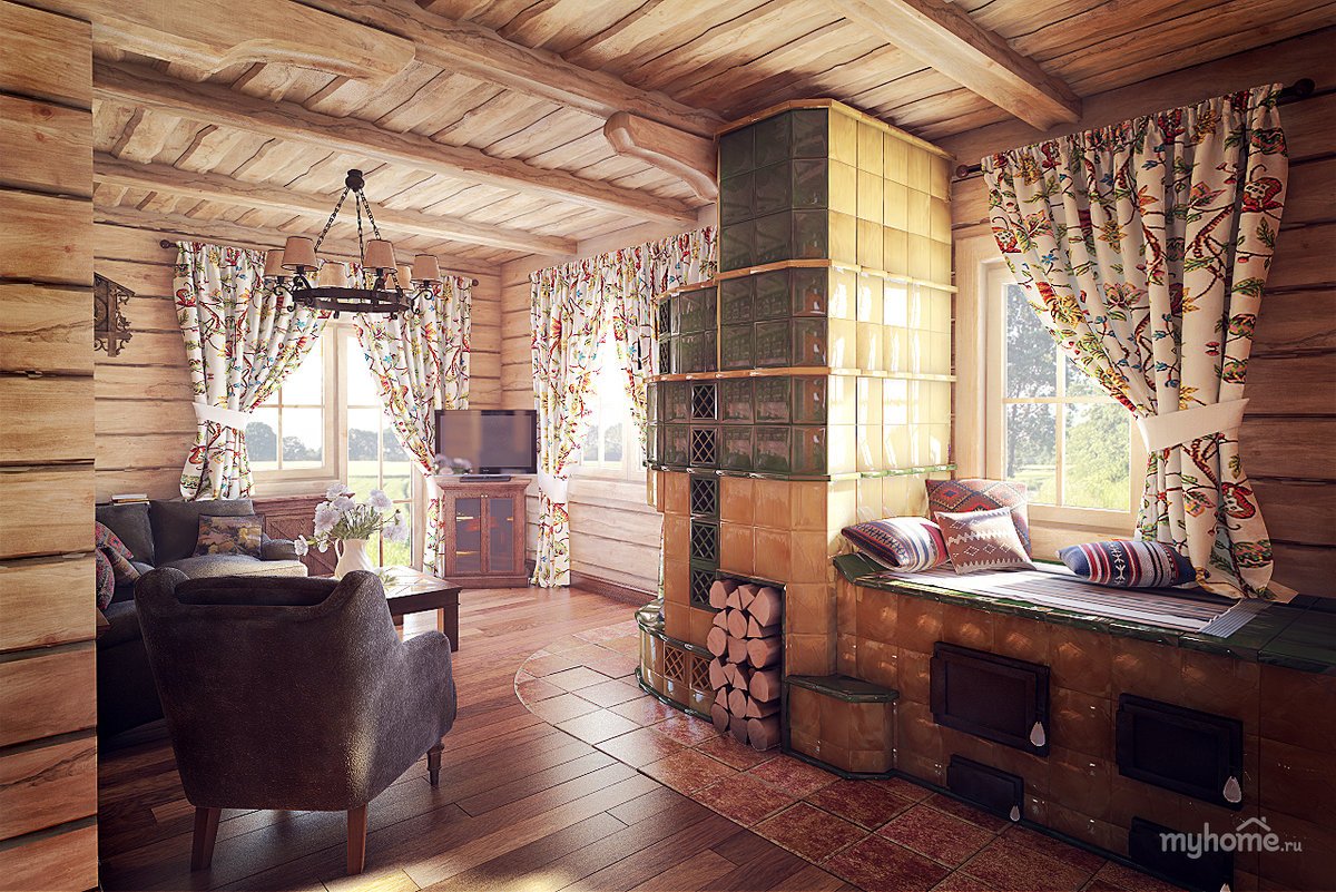 Правила выбора штор для деревянного дома: стиль, цвет, фактура