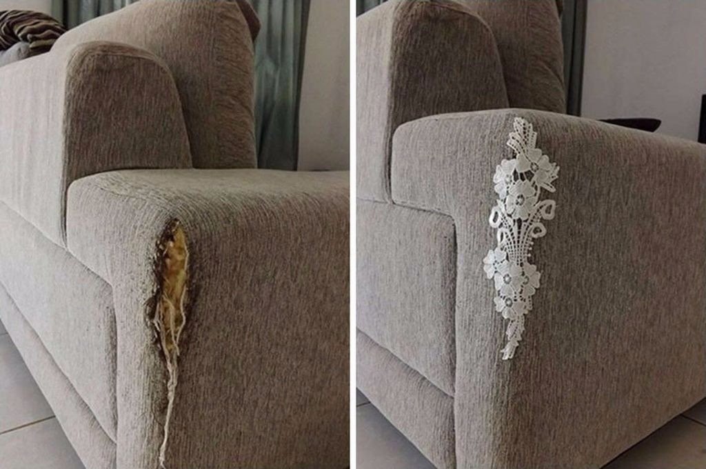 Как очень быстро замаскировать старый диван, если гости на пороге?