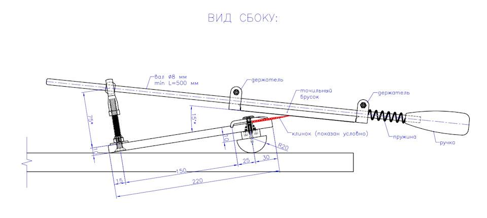 Заточка ножей и точилка своими руками, приспособления, станок и чертежи, правила