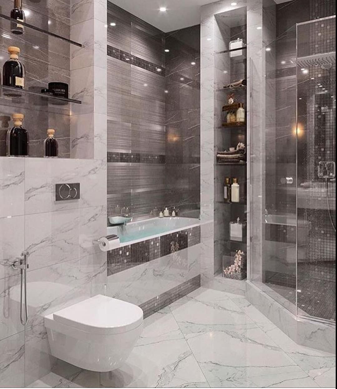 фото ванной комнаты с плиткой современный дизайн