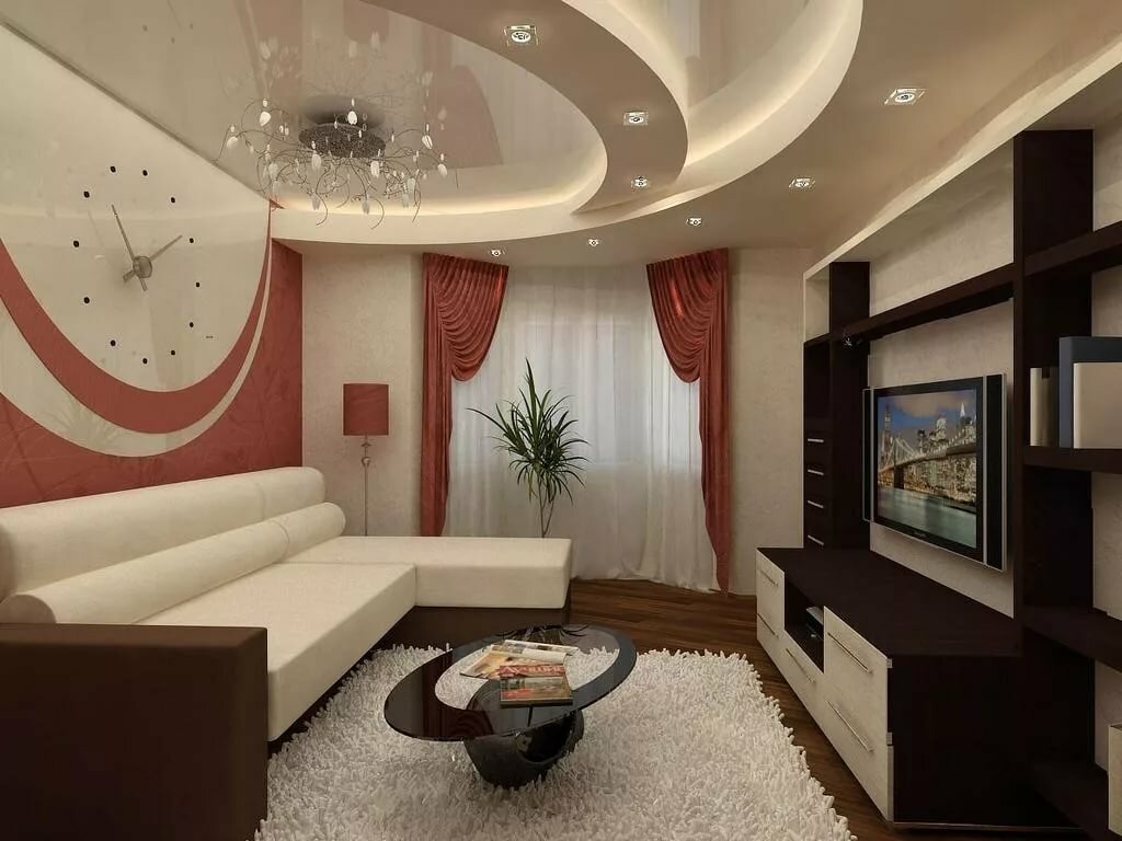 Дизайн зала в квартире: материалы, планировка, обстановка, отделка пола и потолка, текстиль