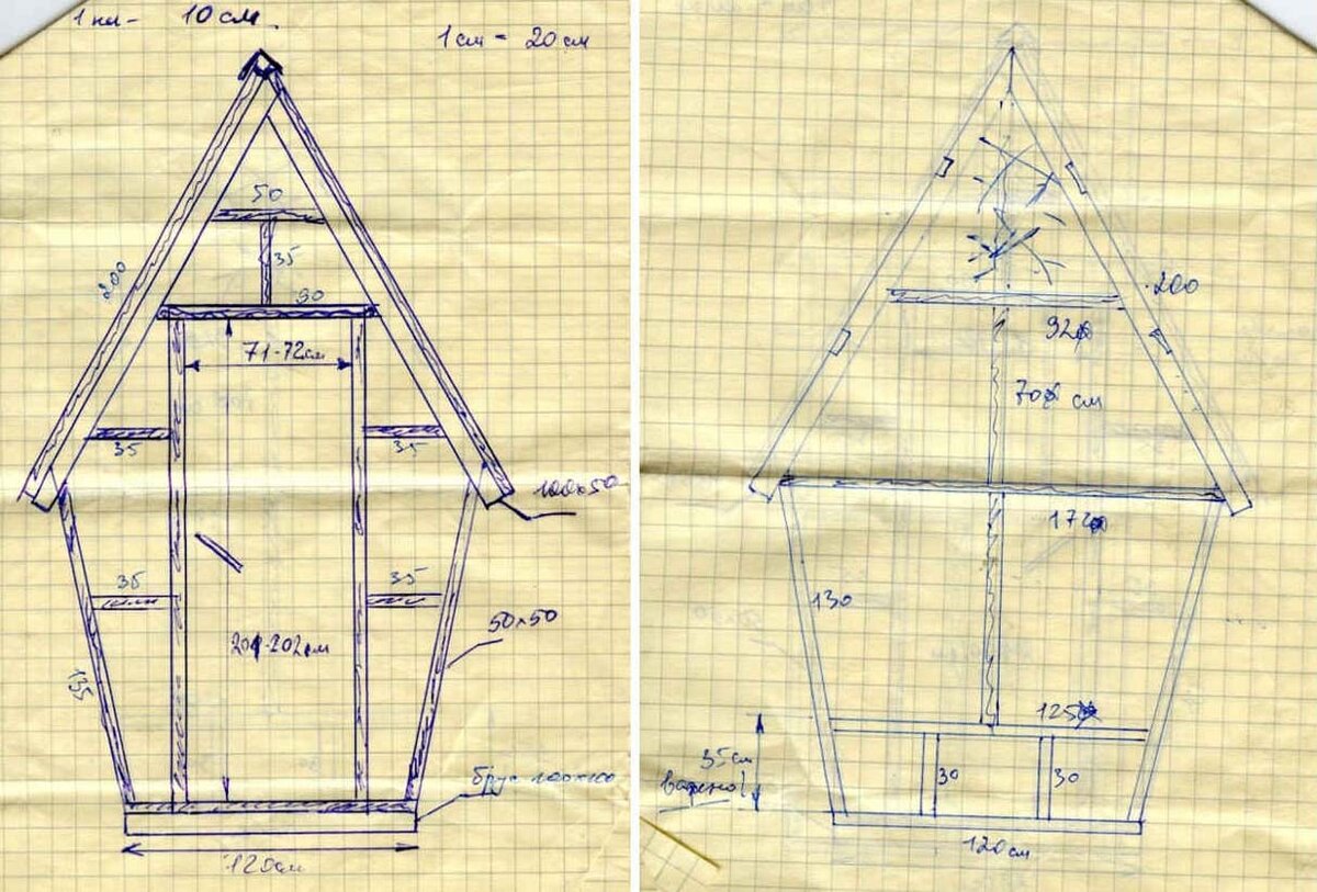 План деревенского туалета