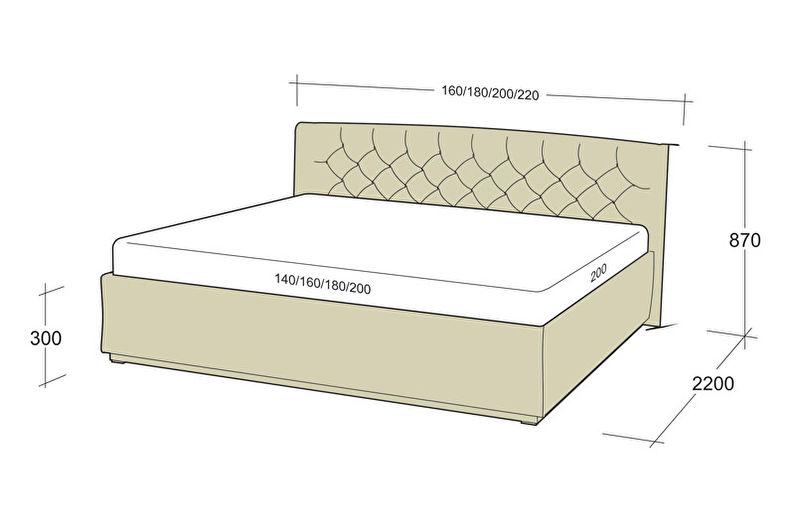 Размеры кроватей: двуспальной, полуторной, односпальной. размеры кровати-чердака, матрасов и покрывал