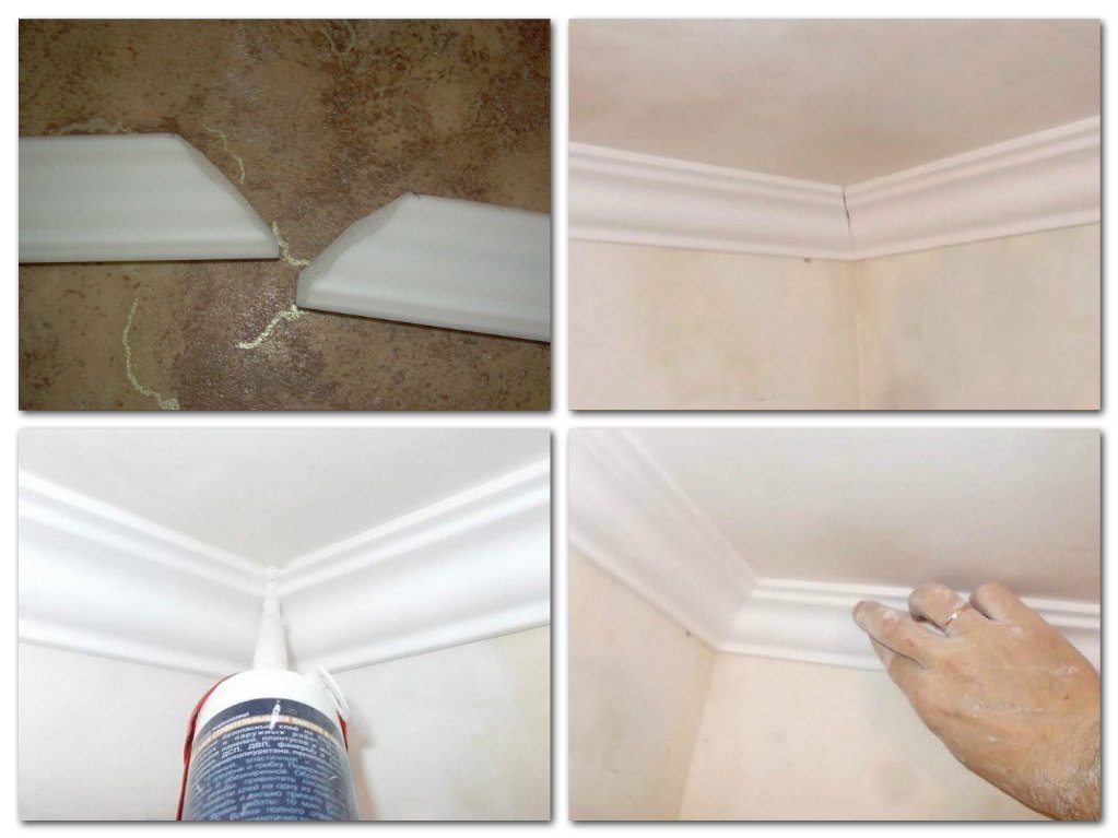 Как клеить багеты на потолок: способы и инструкции