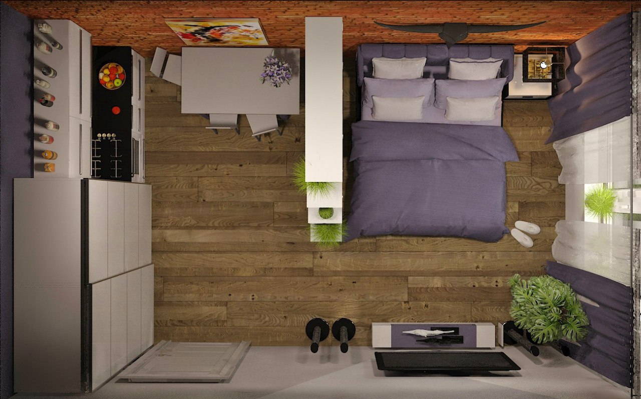 Интерьер комнаты в общежитии: распределение на зоны, идеи и цвета.