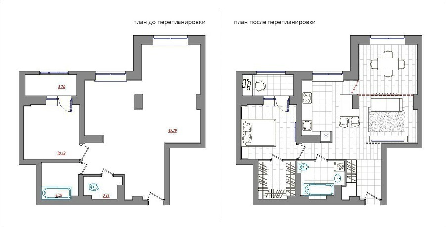 Проект перепланировки таунхауса