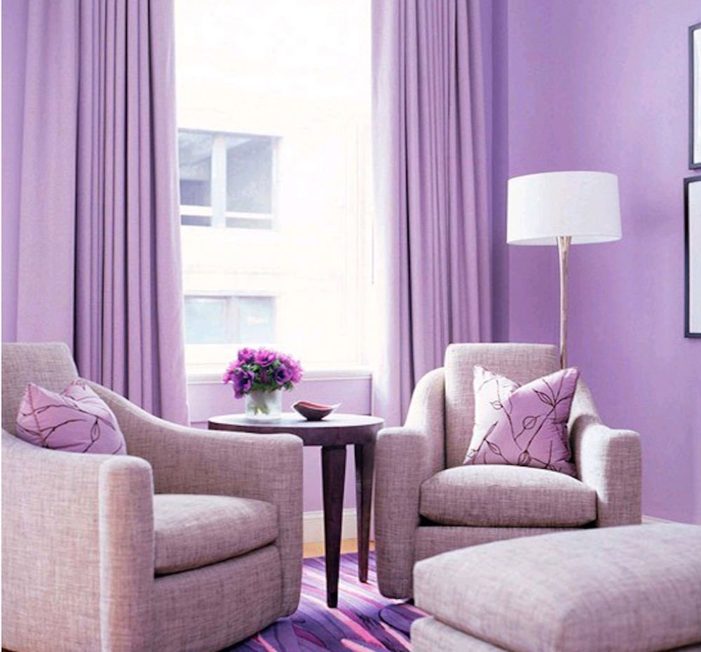 пастельный фиолетовый цвет в интерьере