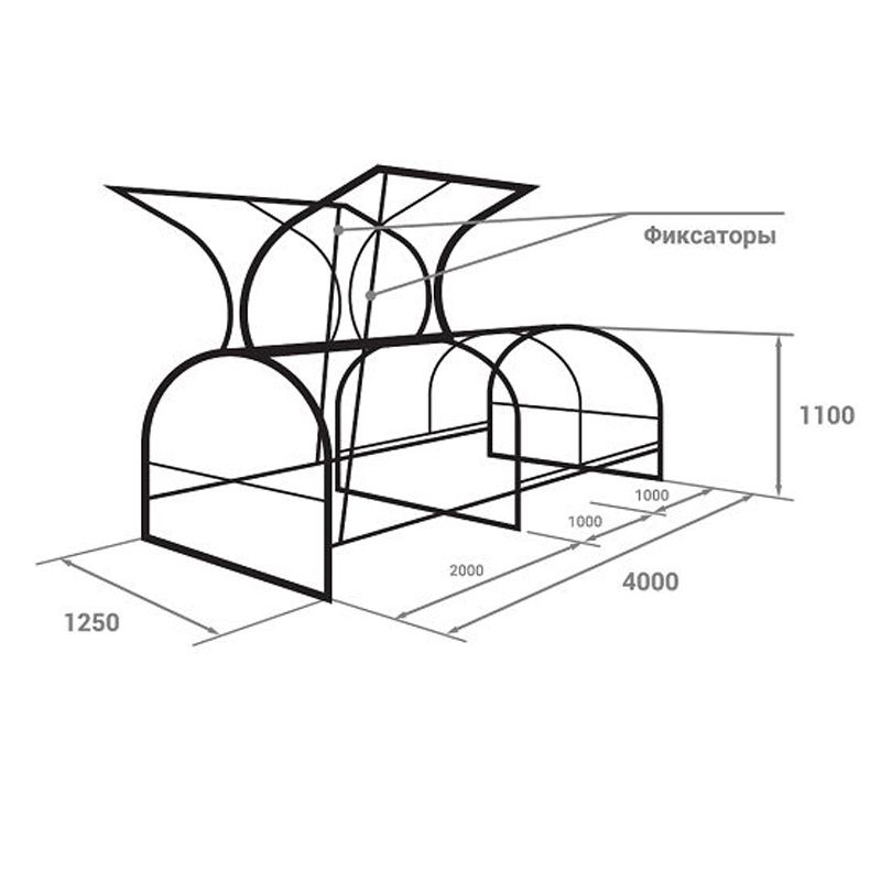 Теплица бабочка схема сборки