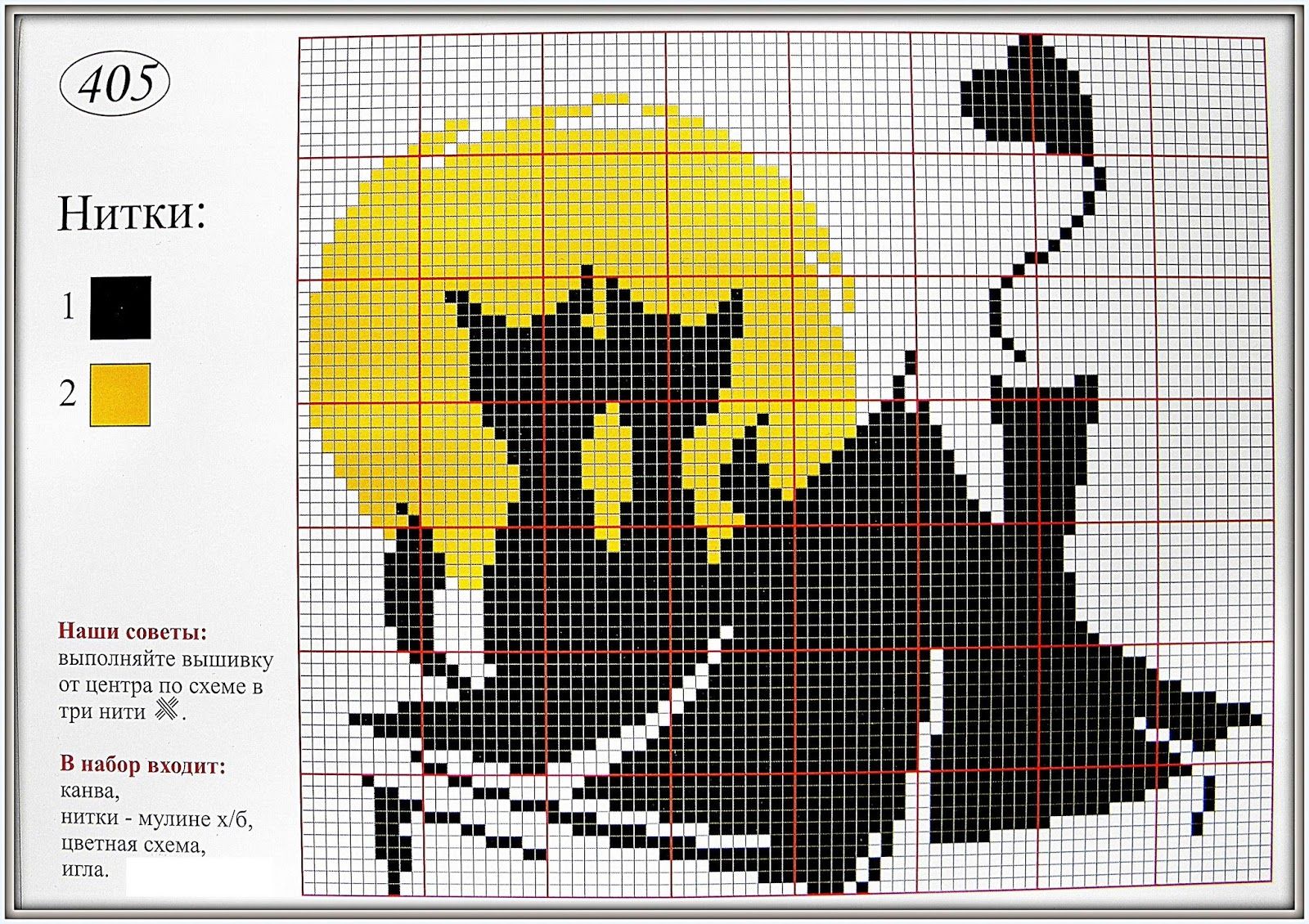 Вышивка крестом кошки на крыше схемы