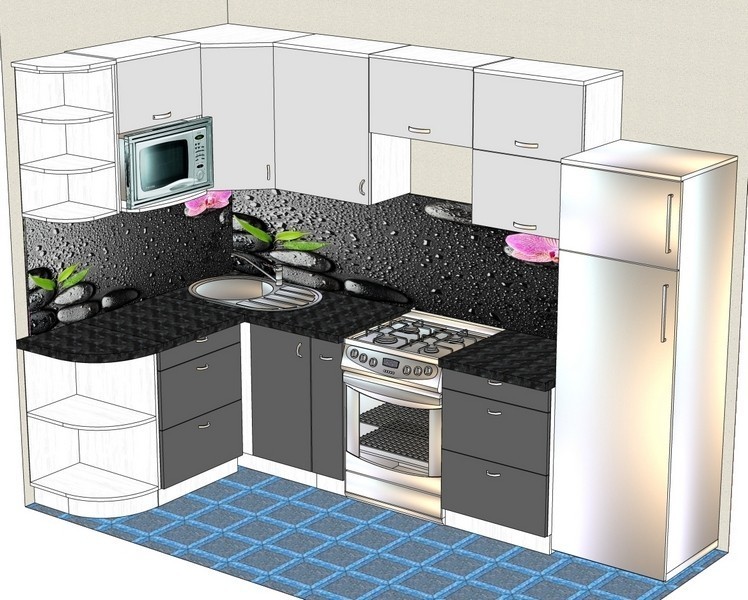 Проект кухни 3 метра на 3 метра