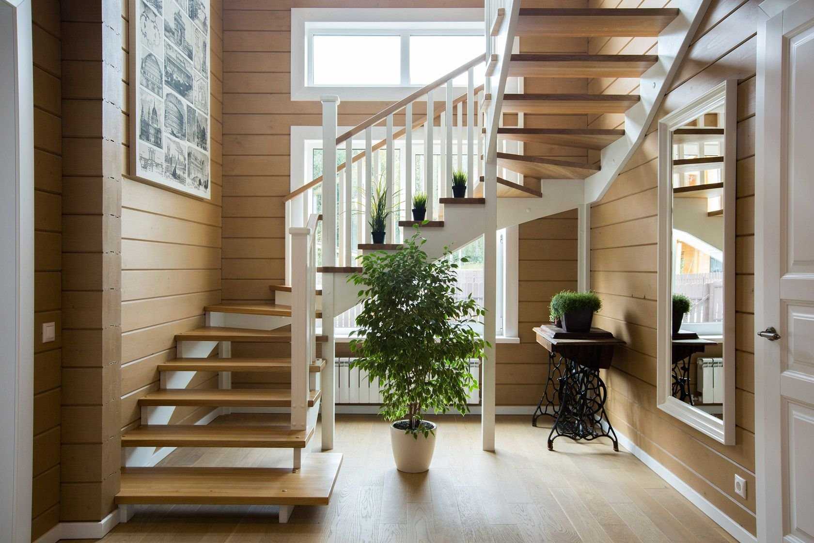Отделка лестницы в частном доме: как оформить пролет из бетона
 - 34 фото