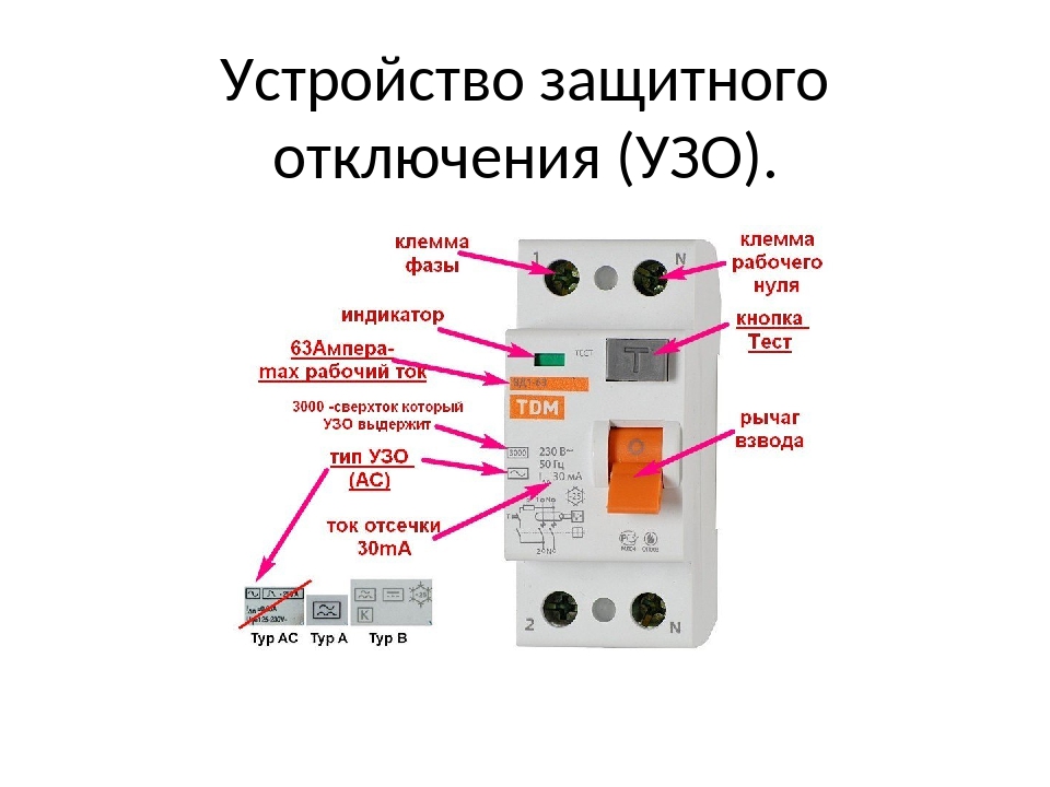 Как отличить дифавтомат от узо. Защитное отключение УЗО принцип действия. Принцип работы автоматического выключателя с УЗО. УЗО автомат принцип работы схема подключения. Маркировка автоматических выключателей Тип УЗО.