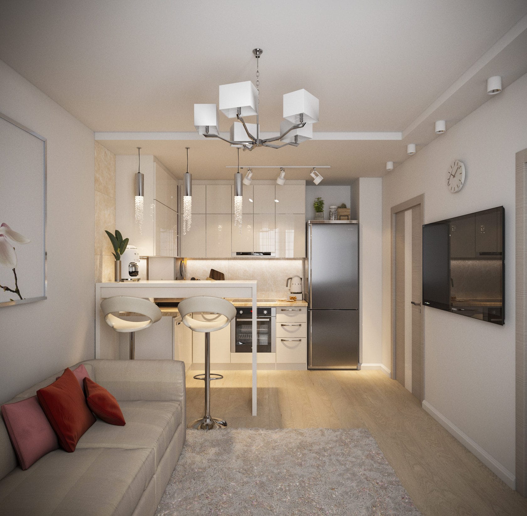 Дизайн кухни-гостиной 16 кв.м: фото интерьера, идеи по планировке, отделке, зонированию, меблировке кухни-гостиной 16 квадратных метров