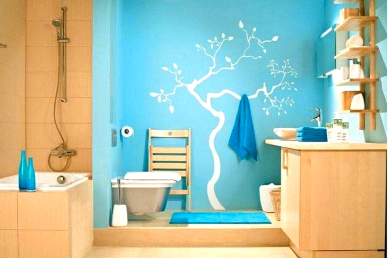 В какие цвета покрасить ванную комнату фото