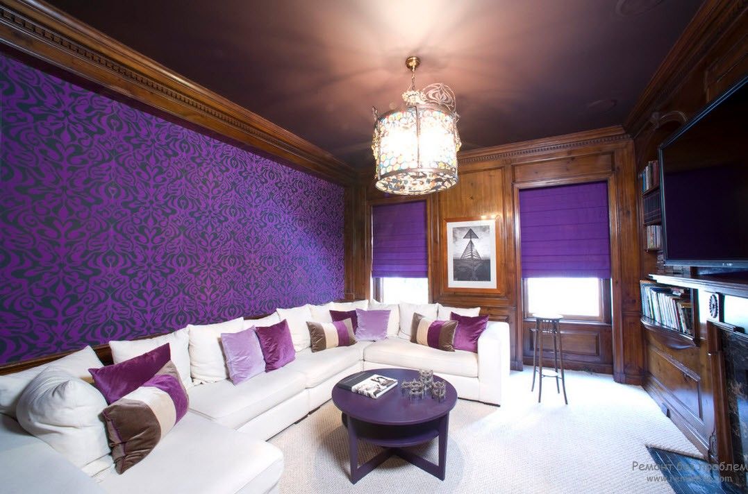 Фиолетовые шторы: красочно оформляем стильный дизайн (72 фото)