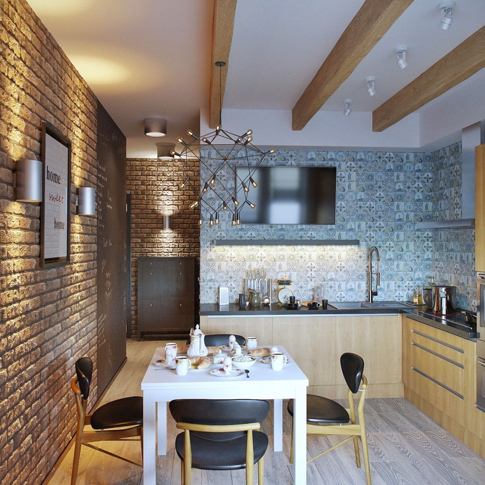 Стены на кухне — материалы для отделки, стильный дизайн и оформление стен (фото + видео)
