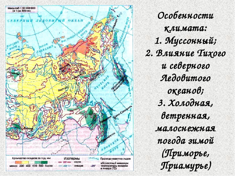 План описания климата дальнего востока