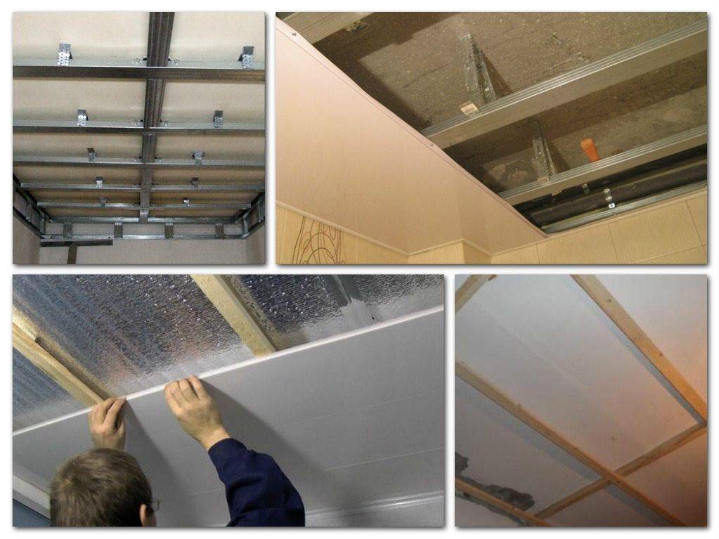 Пластиковый потолок в ванной: инструкция по отделке и оформлению потолка панелями (125 фото)