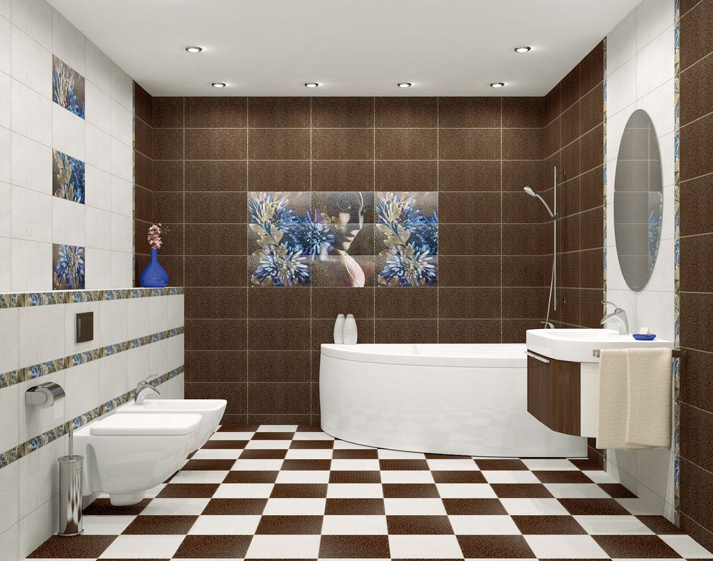 Пример плитки в ванной