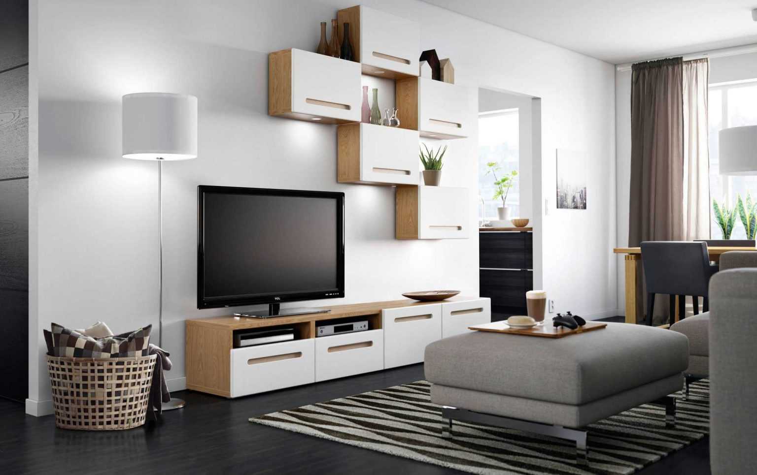 Расстановка мебели в гостиной: правила и варианты + 40 фото