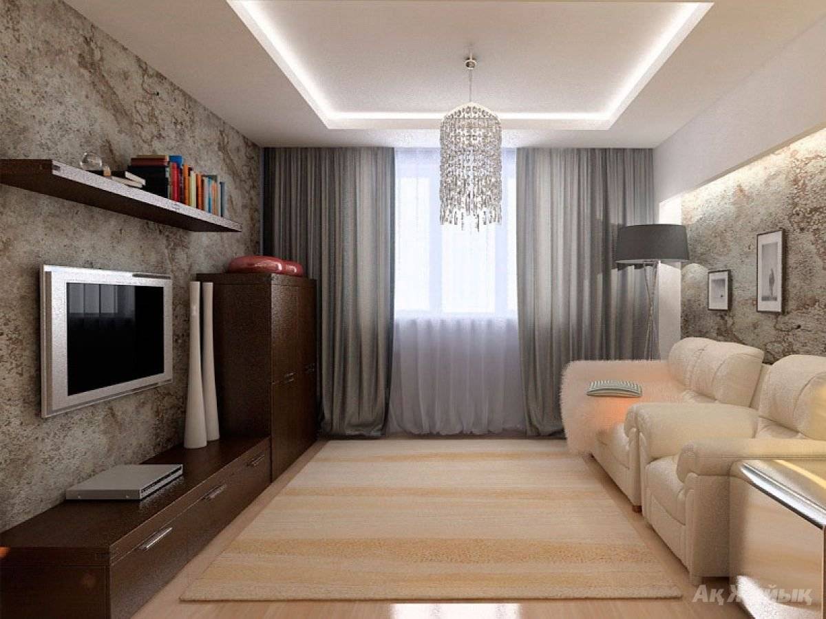 Дизайн прямоугольной гостиной комнаты 17 кв м, спальни с гардеробом
 - 37 фото