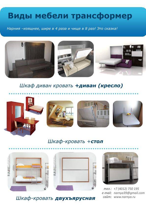 Диван кровать трансформер: особенности выбора и разновидности