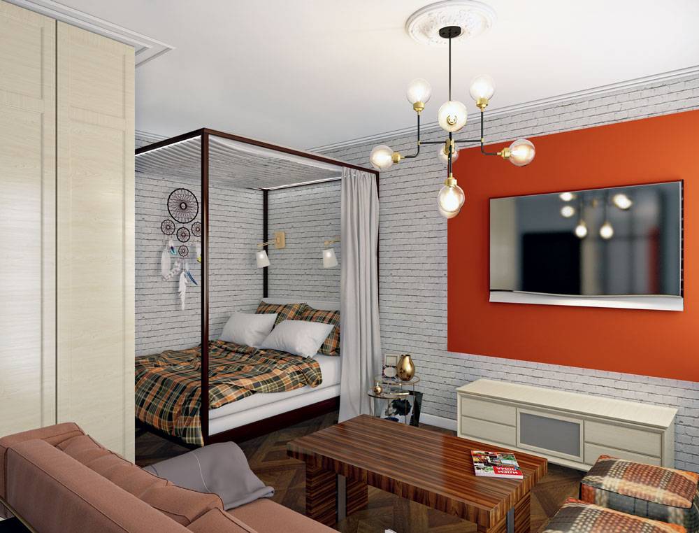 Зонирование гостиной и спальни — обзор лучших идей, как совместить два интерьера (130 фото новинок дизайна)
