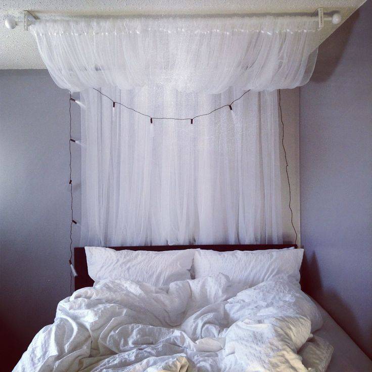 Кровать с балдахином, навесом, шатром: как сделать на взрослую двухъярусную кровать - 31 фото