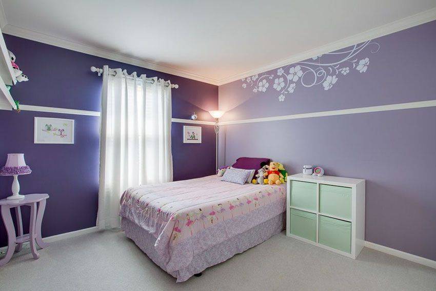 Красиво покрасить комнату. Спальня в лавандовых оттенках. Спальня в фиолетовых тонах. Комната в лавандовых тонах. Сиреневые стены.