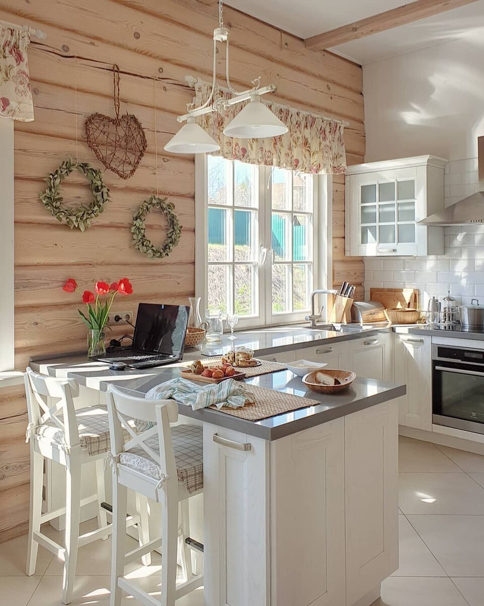 Кухня в деревянном доме: фото, идеи дизайна и отделки + примеры для кухни-гостиной