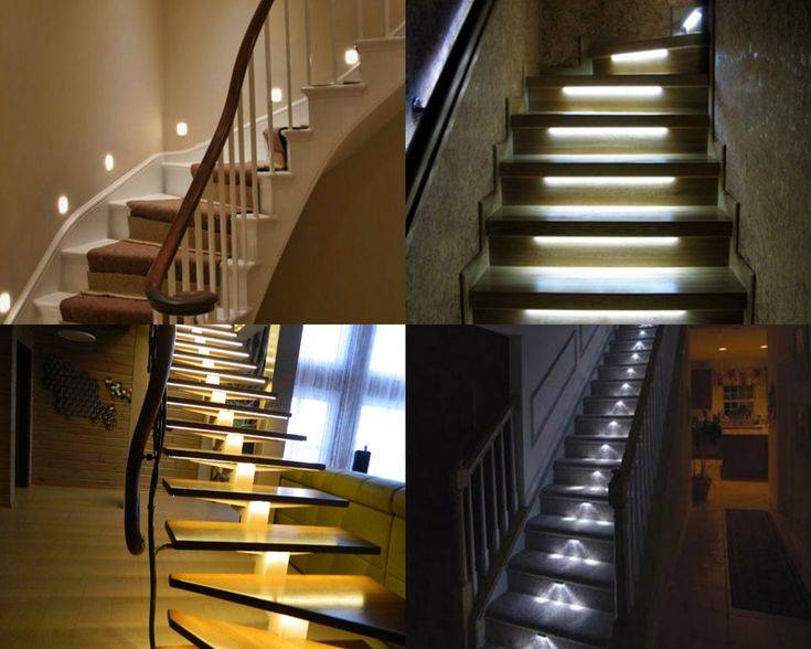 Подсветка ступеней лестницы: 3 варианта оборудования