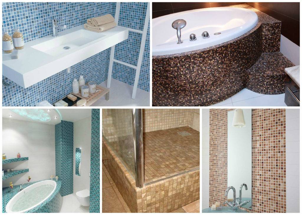 Мозаика в ванной комнате: дизайн, комбинация плитки - 23 фото