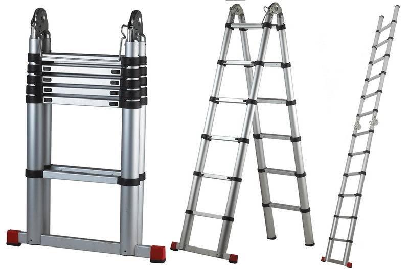 Алюминиевая лестница: особенности и разделение по секциям/высоте