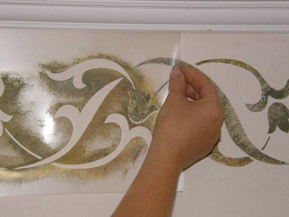 Декоративная покраска стен: трафареты, инструкция по изготовлению, нанесение рисунка